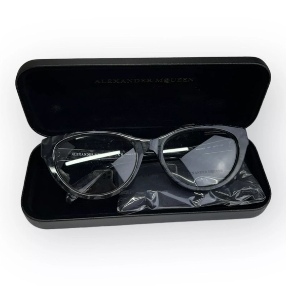 Alexander McQueen Eyeglasses New Gray Tranparent AM0045OA 003 55 17 140 main image 8